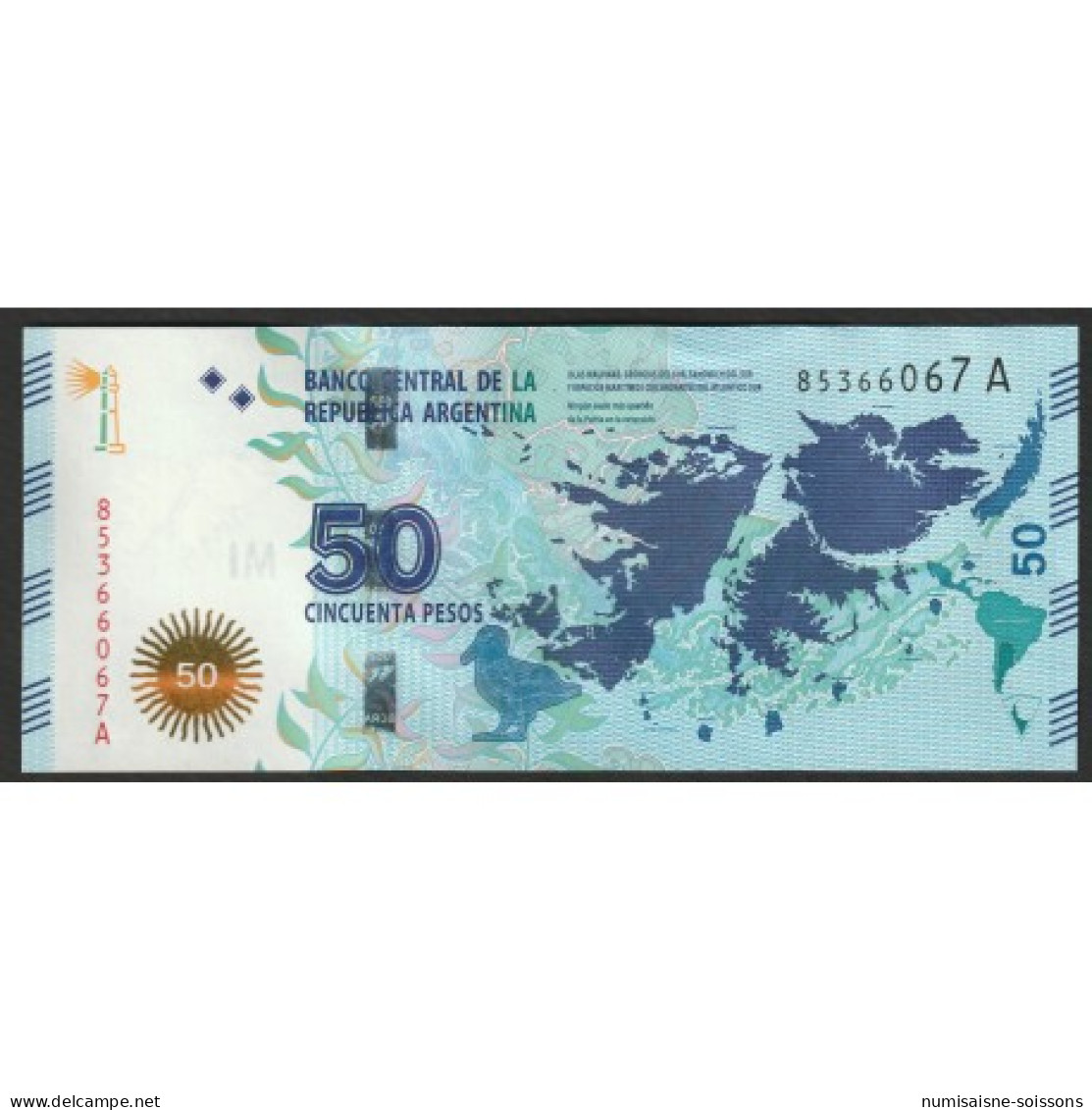 ARGENTINE - PICK 362 - 50 PESOS (2015) - Argentinië