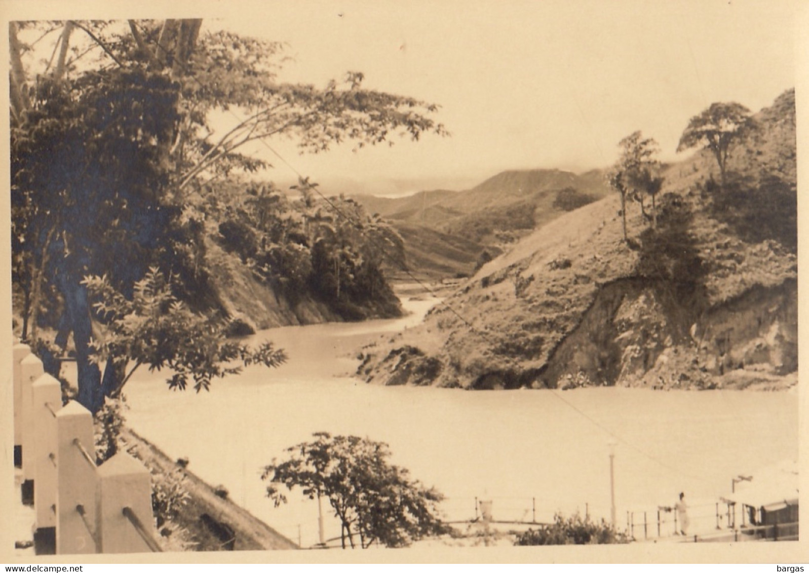 Photo Ancienne De La Colombie Au Barrage Sur Le Rio Grande - Amérique