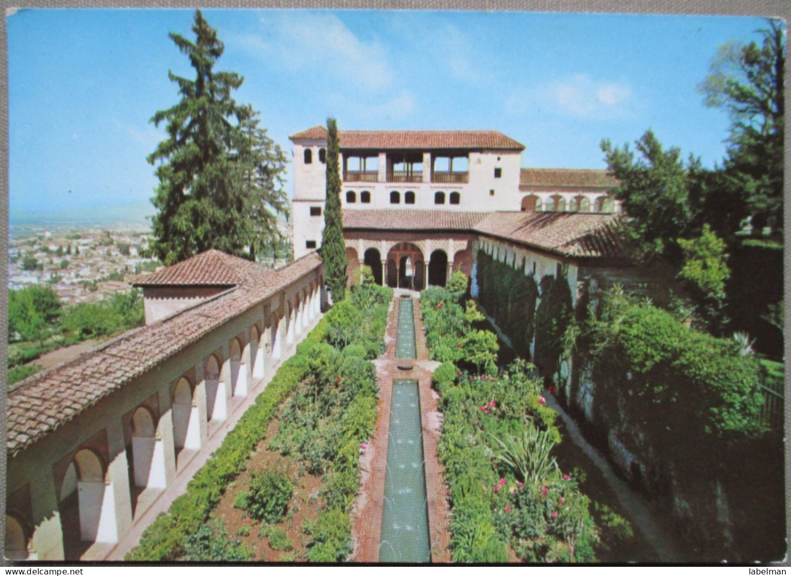 SPAIN SPAGNE ANDALUCIA GRANADA GENERALIFE PALACE GARDEN TARJETA POSTAL POSTCARD ANSICHTSKARTE CARTEM POSTALE CARTOLINA - Segovia