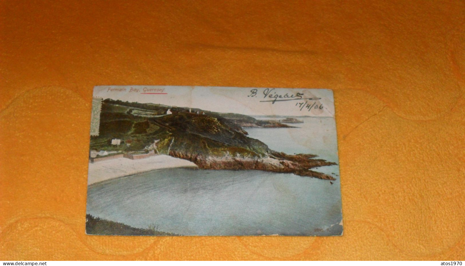 CARTE POSTALE ANCIENNE CIRCULEE  DE 1906../ FERMAIN BAY.- GUERNSEY...CACHET + TIMBRE - Guernsey