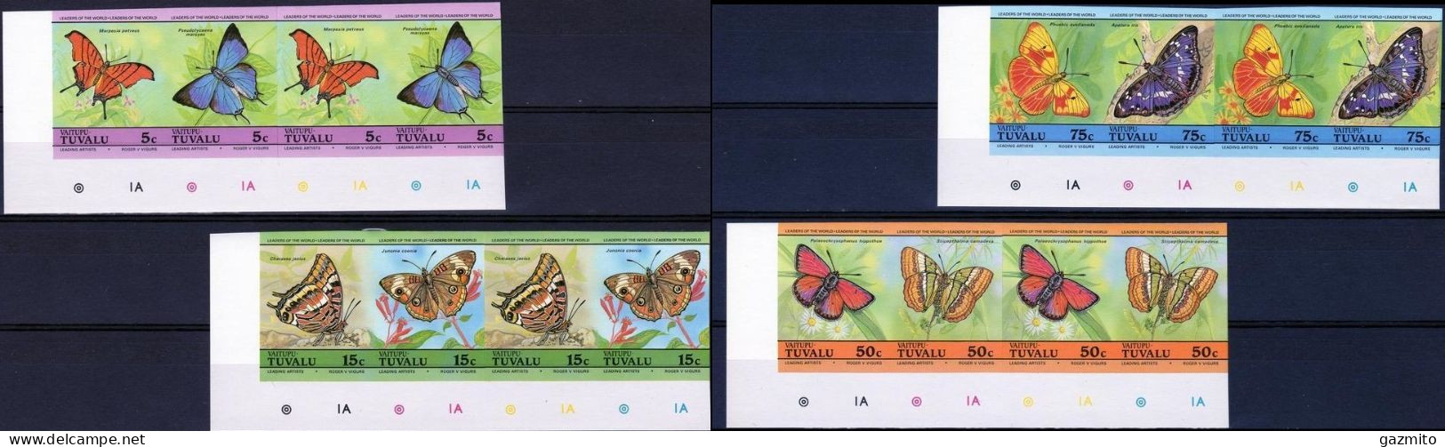 Tuvalu - Vaitupu 1985, Butterflies, 16val IMPERFORATED - Tuvalu