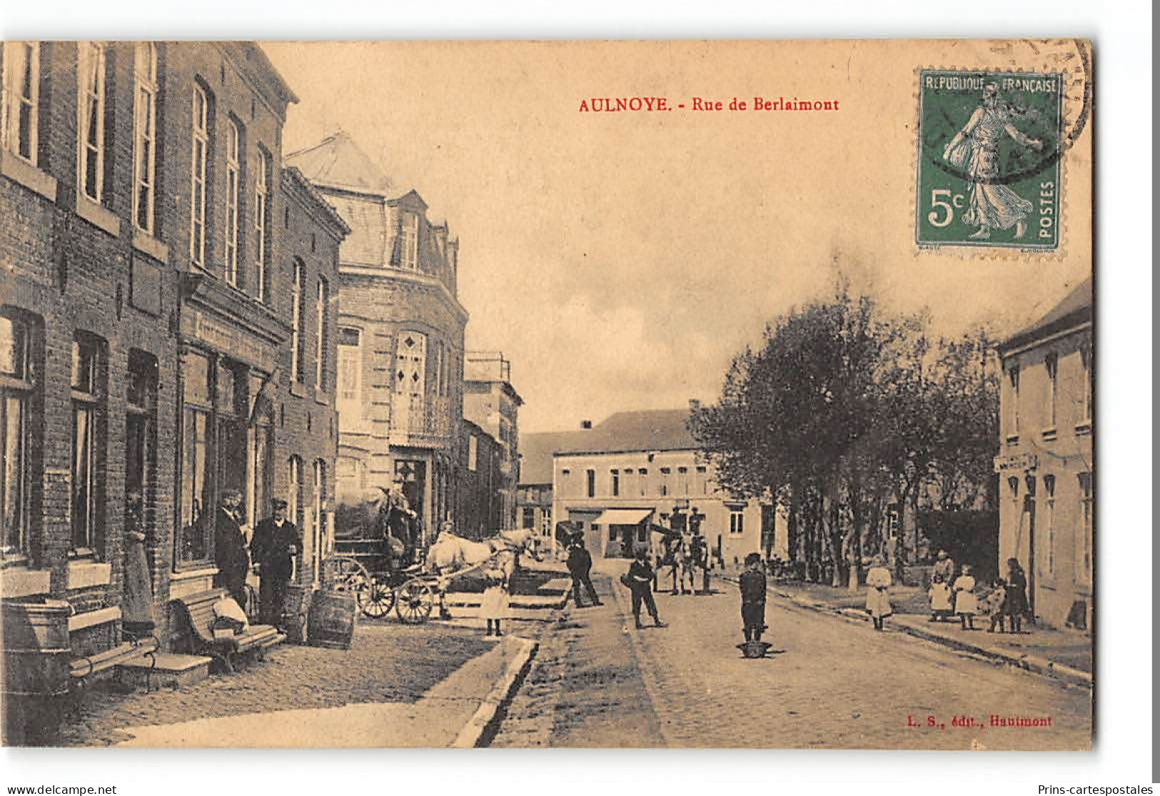 CPA 59 Aulnoye Rue De Berlaimont - Aulnoye