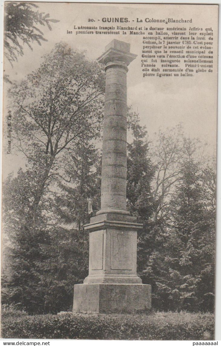 GUINES  LA COLONNE BLANCHARD - Guines