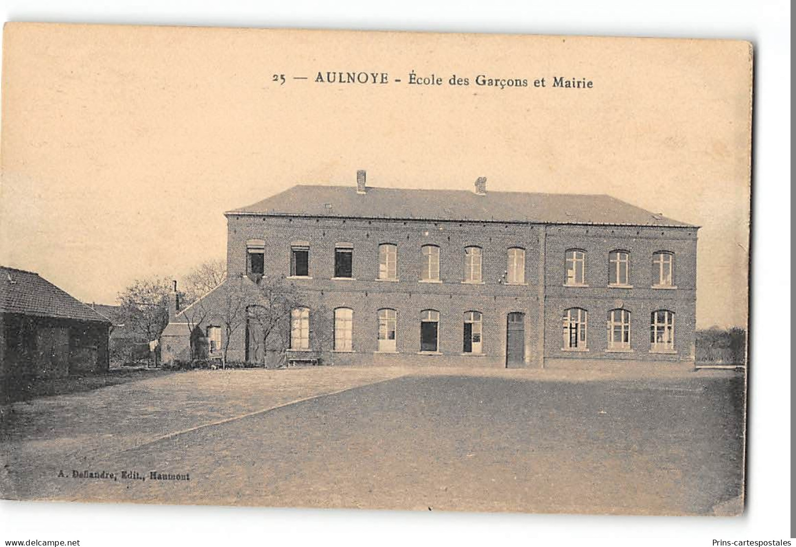 CPA 59 Aulnoye Ecole De Garçons Et Mairie - Aulnoye