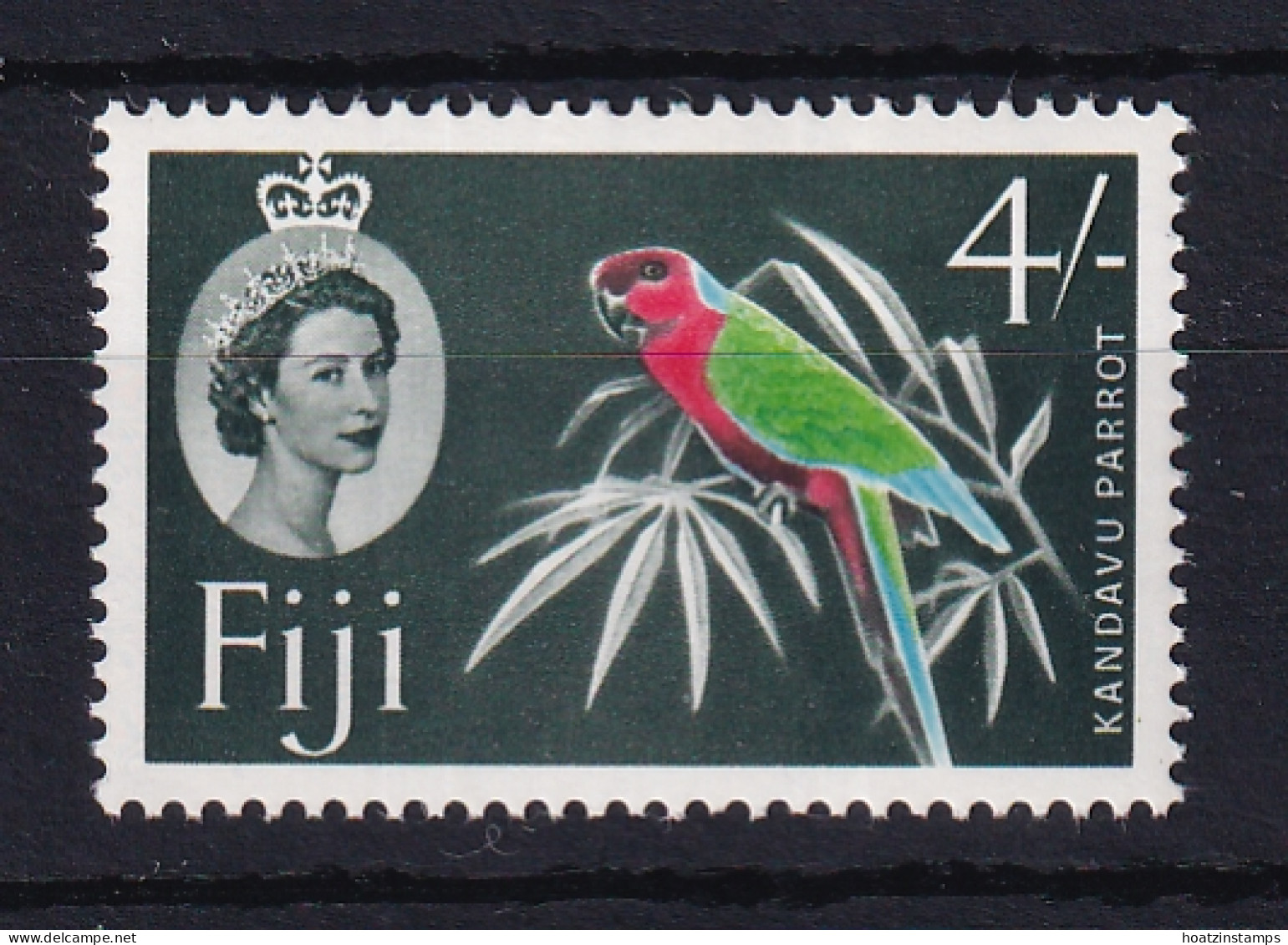 Fiji: 1962/67   QE II - Pictorial    SG322    4/-   Red, Yellow-green,blue & Slate-green    MNH - Fiji (...-1970)