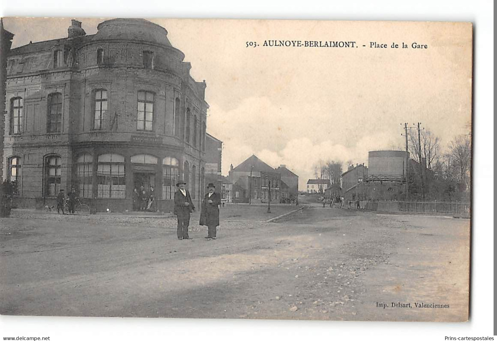 CPA 59 Aulnoye Berlaimont Place De La Gare - Aulnoye