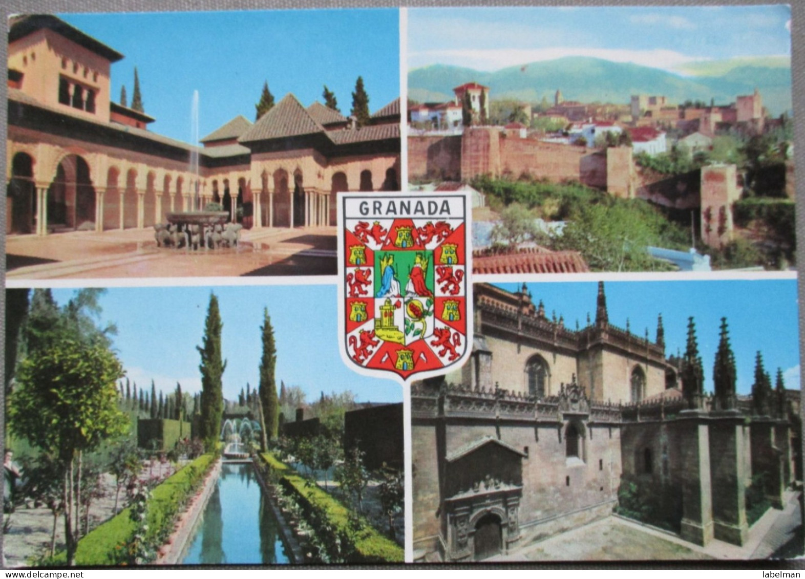 SPAIN SPAGNE ANDALUCIA GRANADA ALHAMBRA PALACE GARDEN TARJETA POSTAL POSTCARD ANSICHTSKARTE CARTEM POSTALE CARTOLINA - Segovia