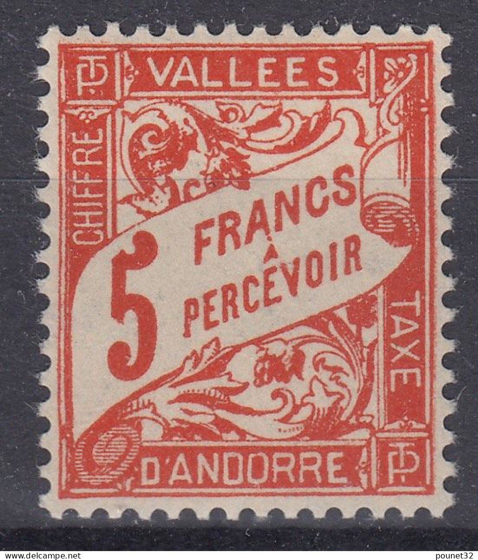 TIMBRE ANDORRE TAXE N° 20 NEUF ** GOMME SANS CHARNIERE - A VOIR - Unused Stamps