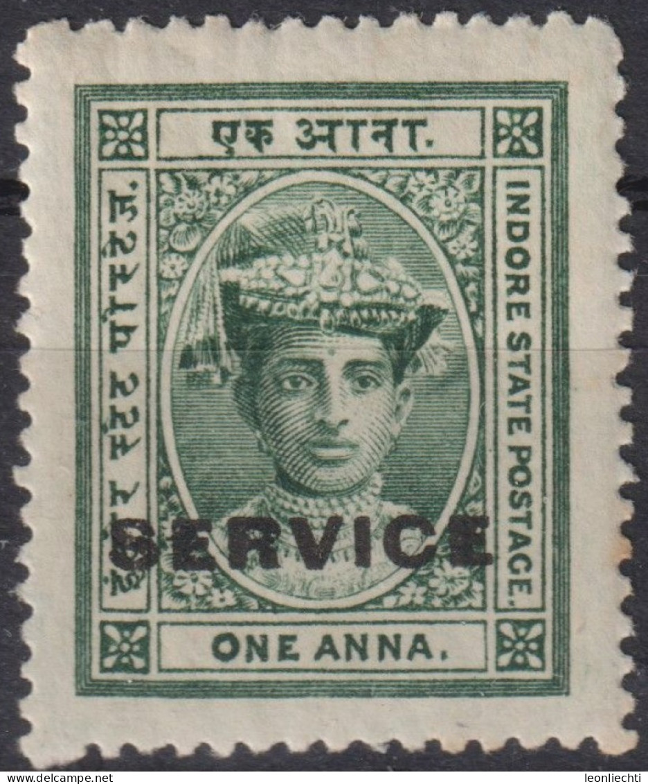 1906 Indien Fürstenstaaten > Holkar * Mi:IN-IN D3, Sn:IN-IN O2, Yt:IN-IN S3, Service, Maharaja Tukoji Holkar III - Holkar