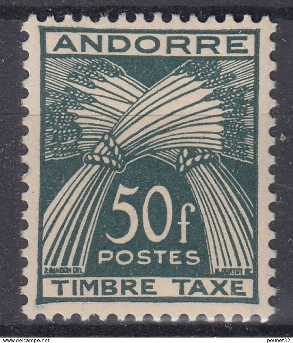 TIMBRE ANDORRE TAXE GERBE N° 40 NEUF ** GOMME SANS CHARNIERE - TRES FRAIS - Neufs