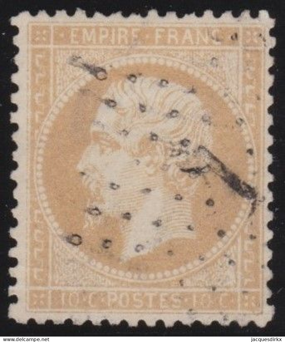 France  .  Y&T   .     21    .   O      .    Oblitéré - 1862 Napoleone III