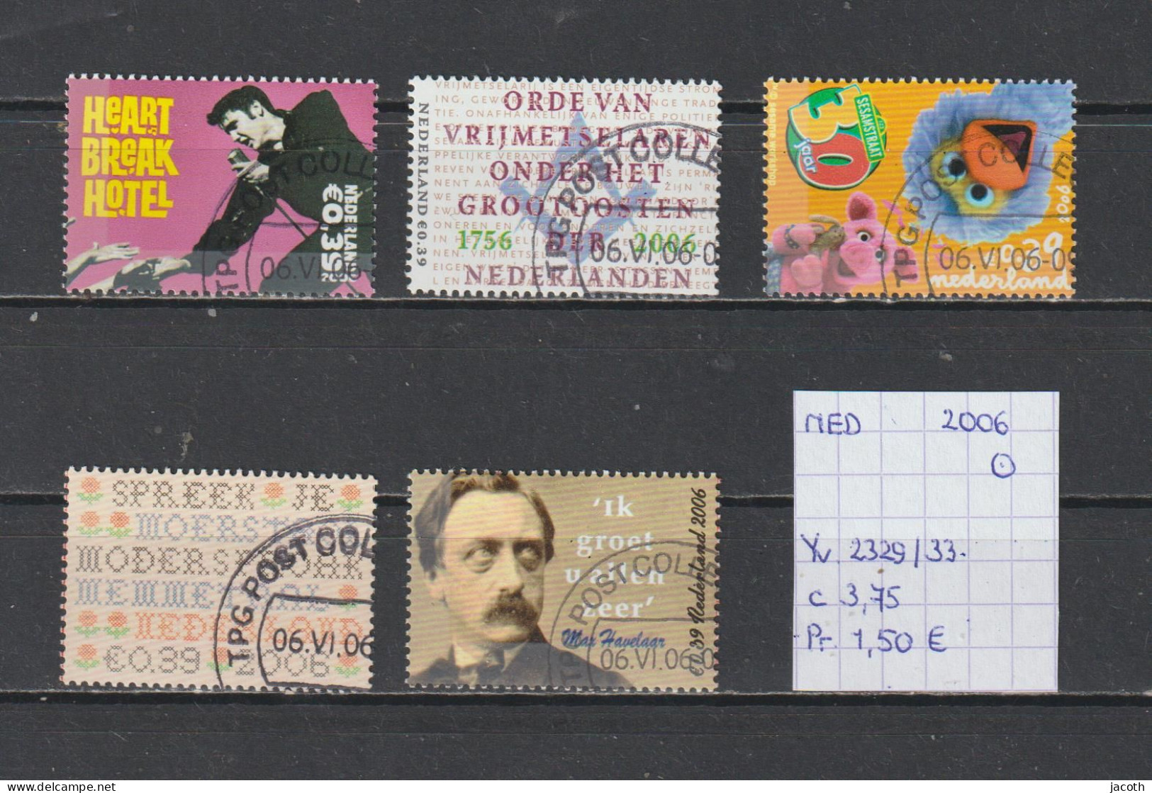 Nederland 2006 - YT 2329/33 (gest./obl./used) - Usati