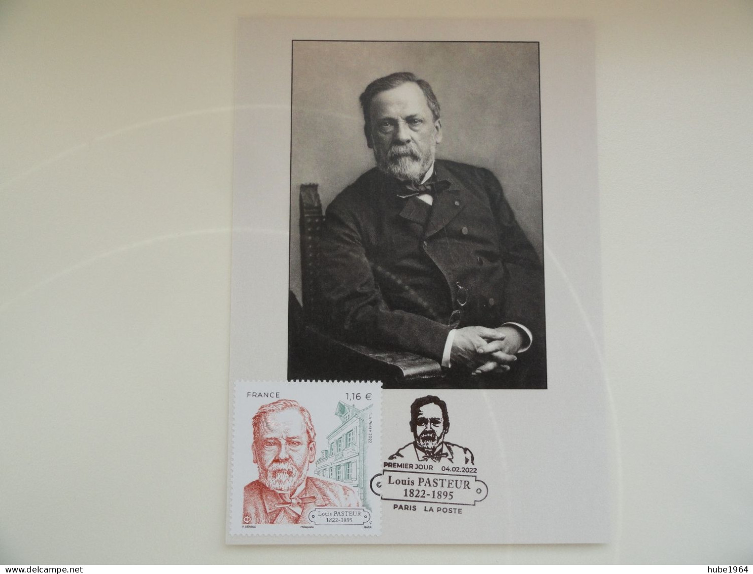 CARTE MAXIMUM CARD LOUIS PASTEUR OPJ PARIS FRANCE - Louis Pasteur