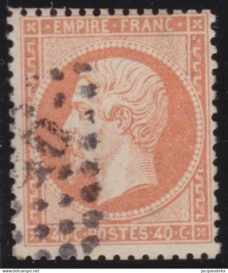 France  .  Y&T   .     23    .   O      .    Oblitéré - 1862 Napoléon III