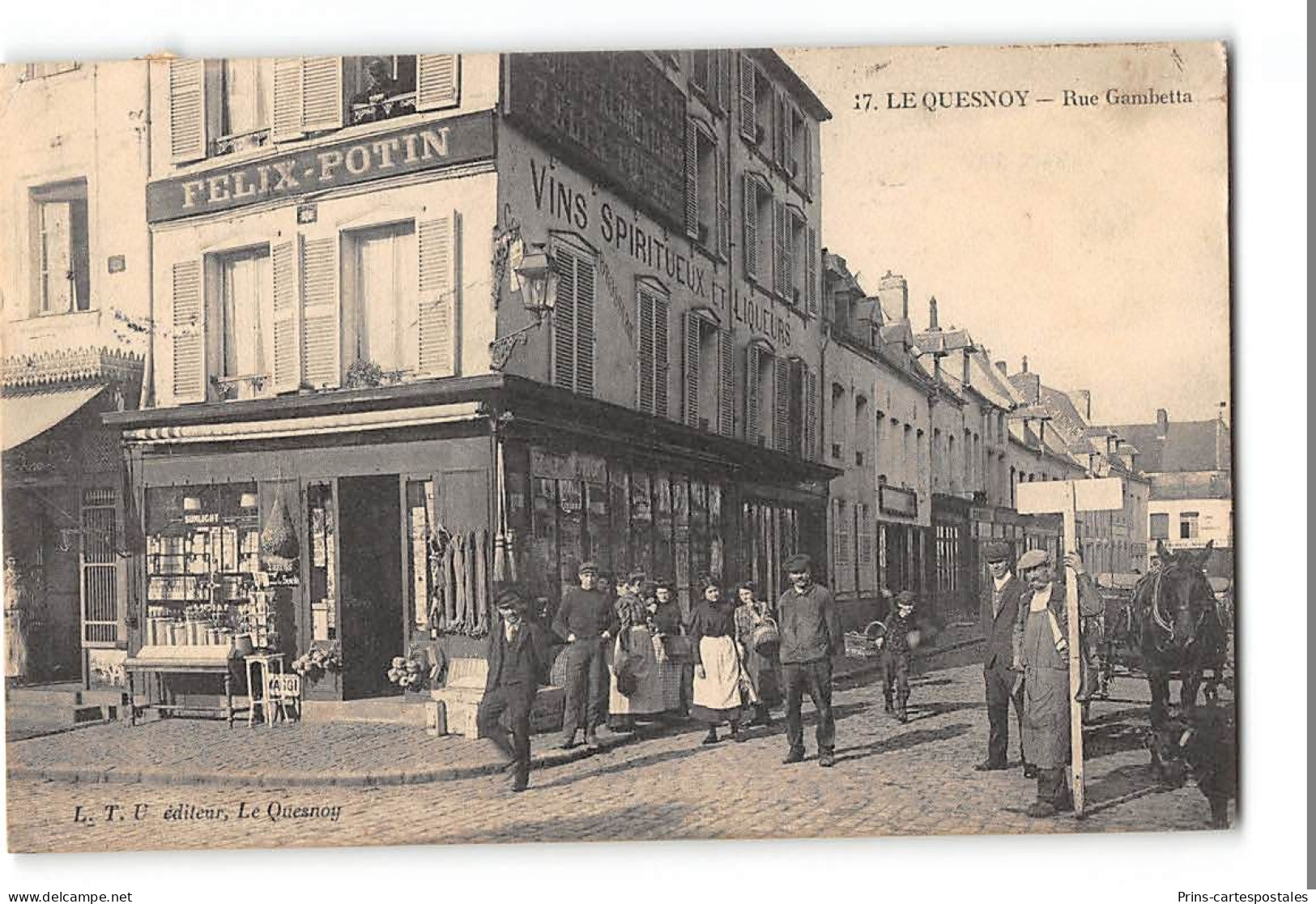 CPA 59 Le Quesnoy Rue Gambetta Felix Potin - Le Quesnoy