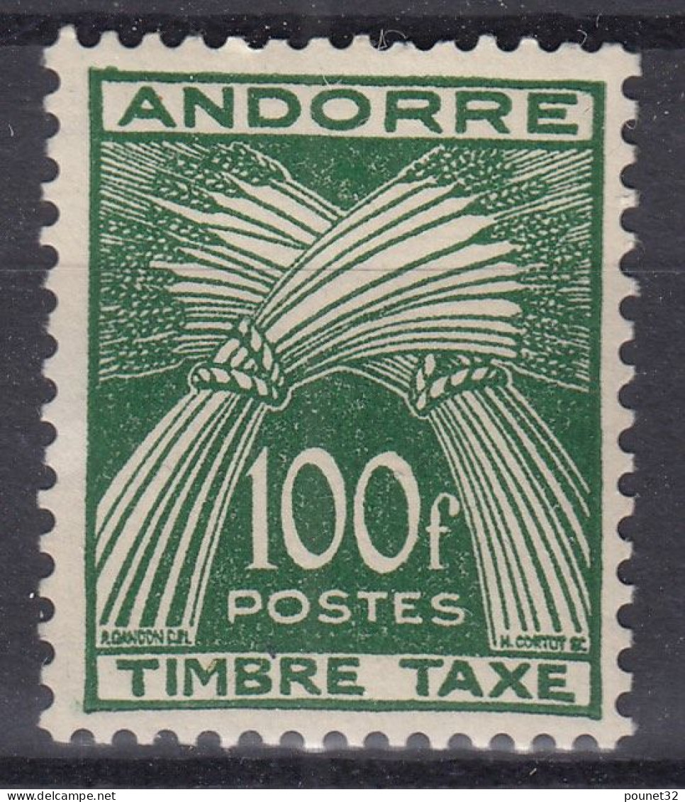 TIMBRE ANDORRE TAXE GERBE N° 41 NEUF ** GOMME SANS CHARNIERE - COTE 147 € - Unused Stamps
