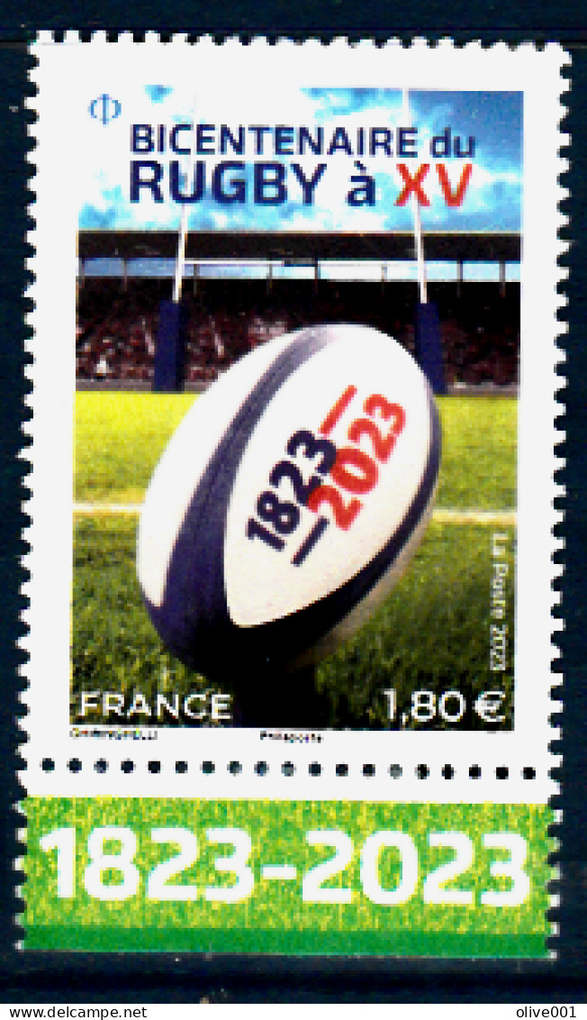 France - 2023 Bicentenaire Du Rugby à XV - Lettre Internationale - Ballon - Ovalie - Equipe - Rugby - MNH ** Neuf - New - Rugby