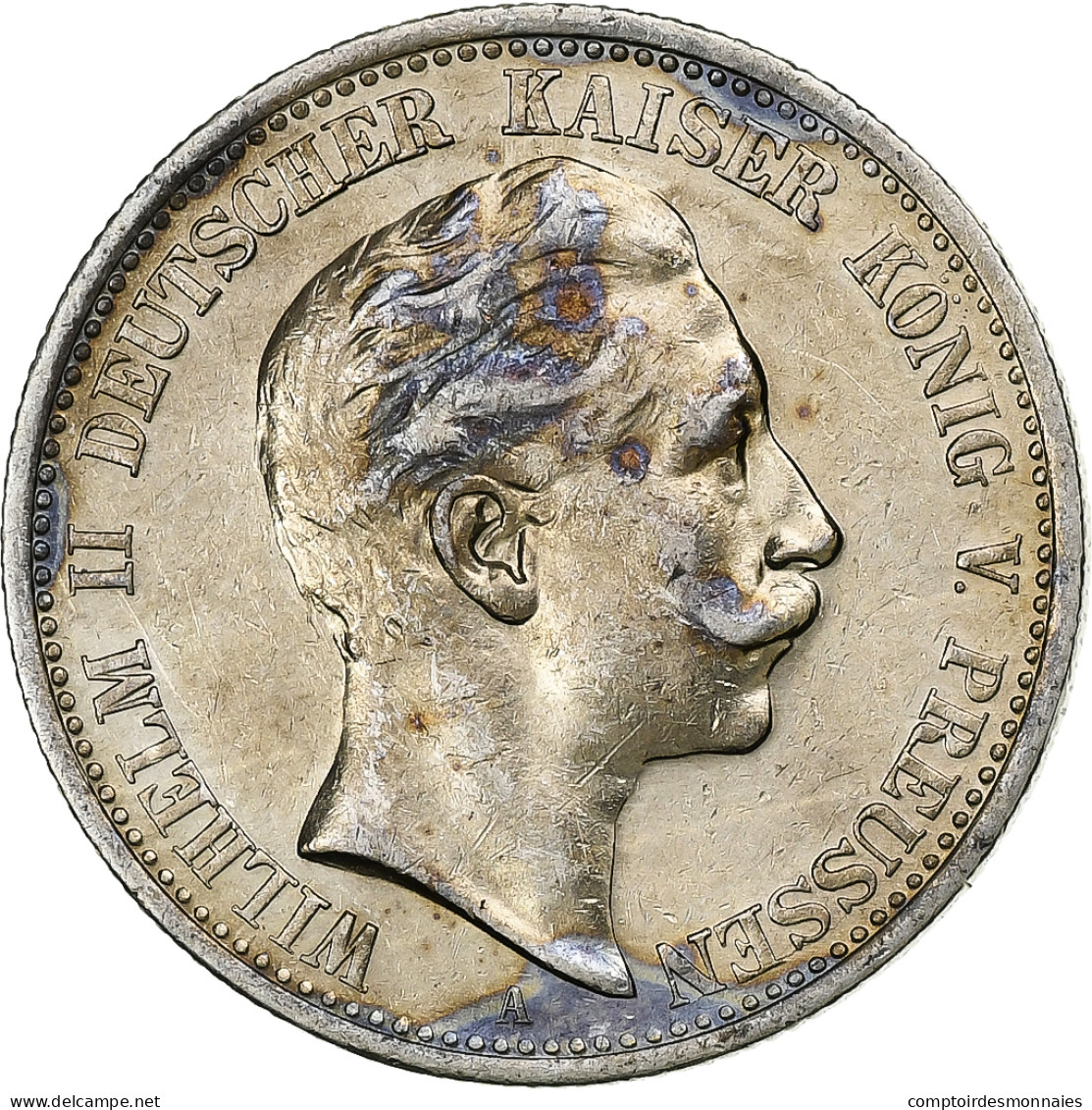 Etats Allemands, PRUSSIA, Wilhelm II, 2 Mark, 1907, Berlin, Argent, SUP, KM:522 - Autres & Non Classés