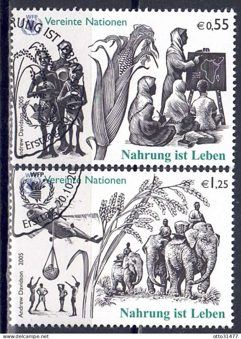 UNO Wien 2005 - Narung Ist Leben, Nr. 453 - 454, Gestempelt / Used - Used Stamps