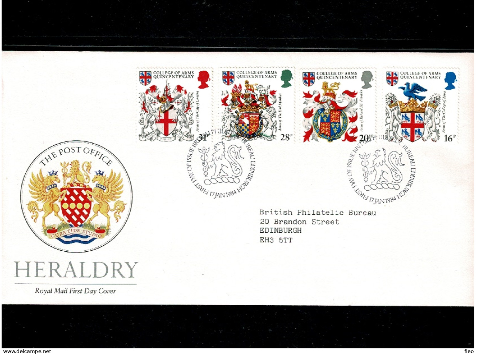 GB 1984-0005, 500th Anniv Of College Of Arms FDC Special Cover - 1981-1990 Em. Décimales