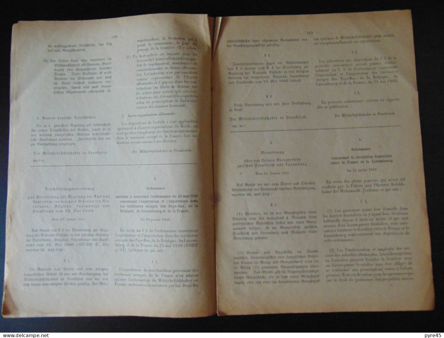 Journal Officiel Des Décrets Du Commandant Militaire, N° 21,  1941 ( Désolidarisé, Rousseurs, Pliures ) - Autres & Non Classés