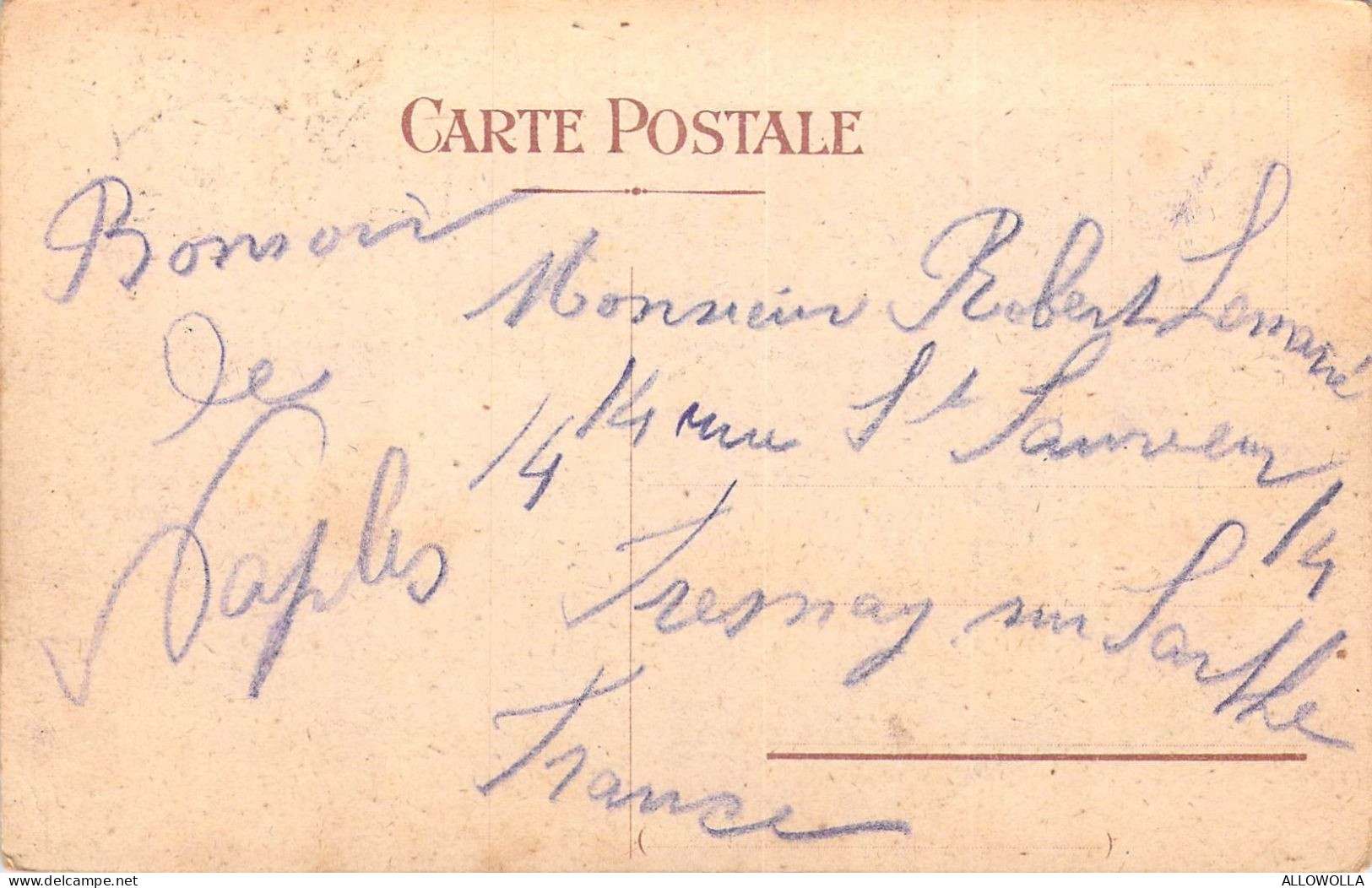 25913 " NAPOLI-VIA CARACCIOLO CON PESCATORI "-VERA FOTO-CART.POST. SPED.1908 - Casoria