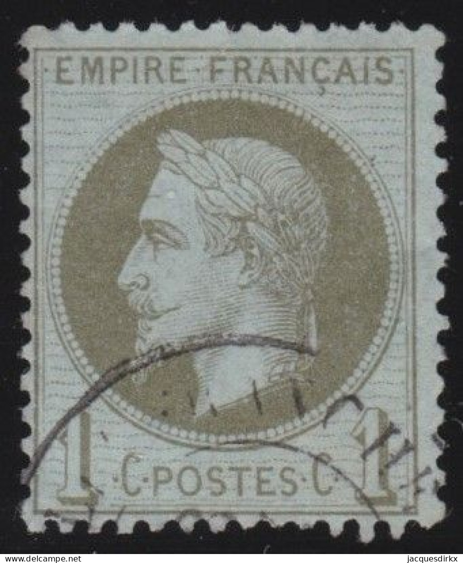 France  .  Y&T   .     25  .   O      .    Oblitéré - 1863-1870 Napoleon III With Laurels