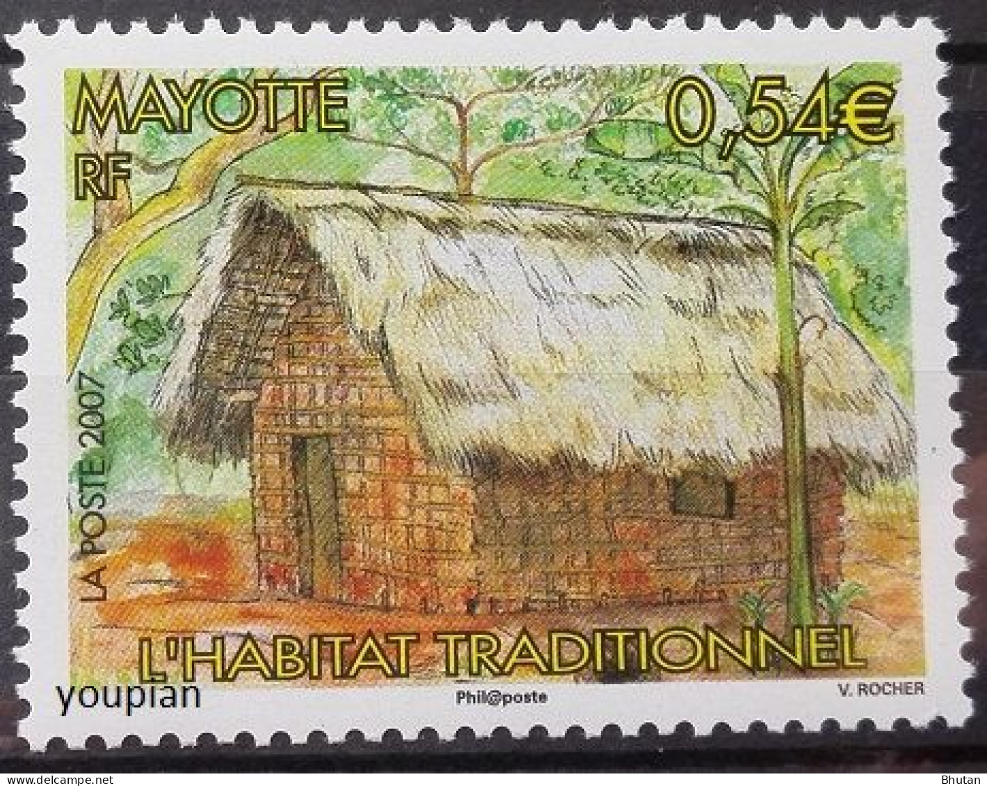 Mayotte 2007, Traditional House, MNH Single Stamp - Sonstige - Afrika