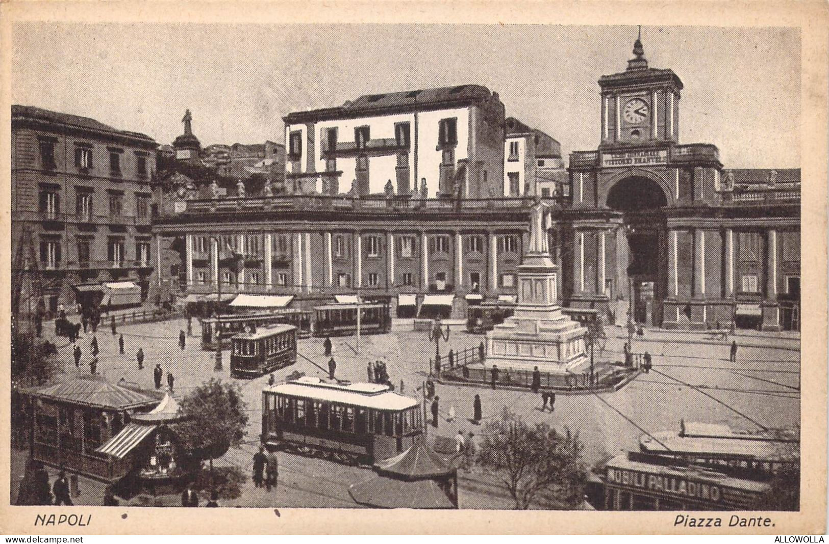 25914 " NAPOLI-PIAZZA DANTE " ANIMATA-TRAMWAY-VERA FOTO-CART.POST. NON SPED. - Casoria