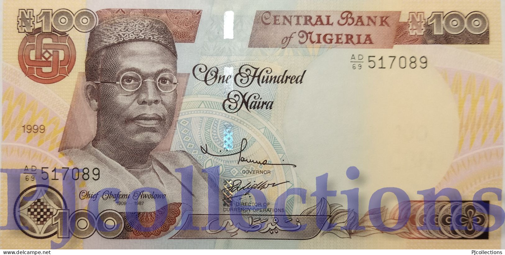 NIGERIA 100 NAIRA 1999 PICK 28a UNC - Nigeria