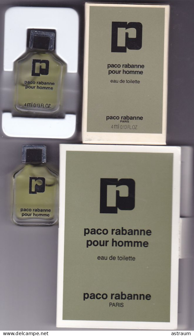 Lot De 3 Miniature Vintage De Parfum - Paco Rabanne - EDT - Voir Descriptif Ci Dessous - Miniatures Men's Fragrances (in Box)