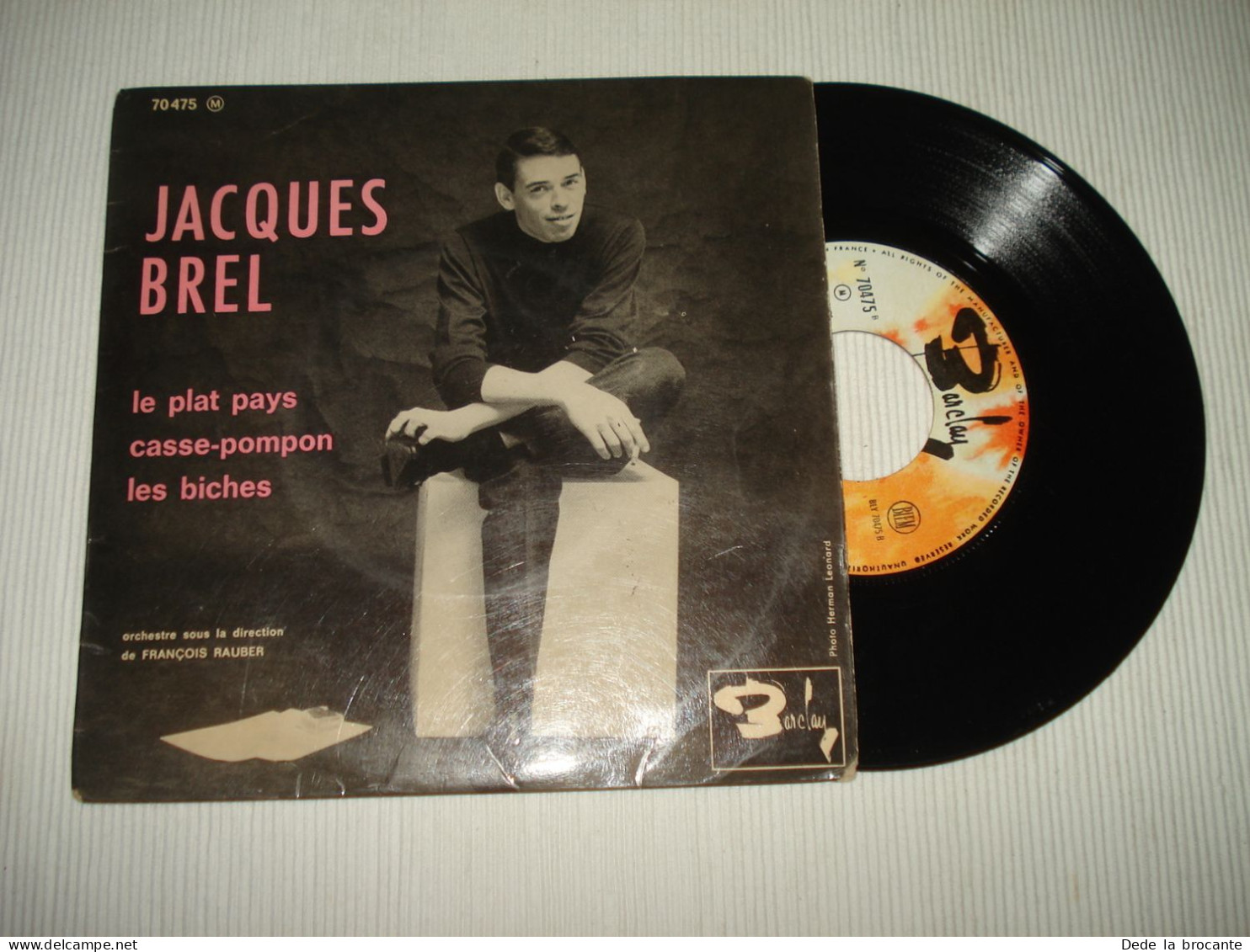 B13 / Jacques Brel – Le Plat Pays - EP – Barclay – 70 475 - Fr 1962  EX/VG - Speciale Formaten