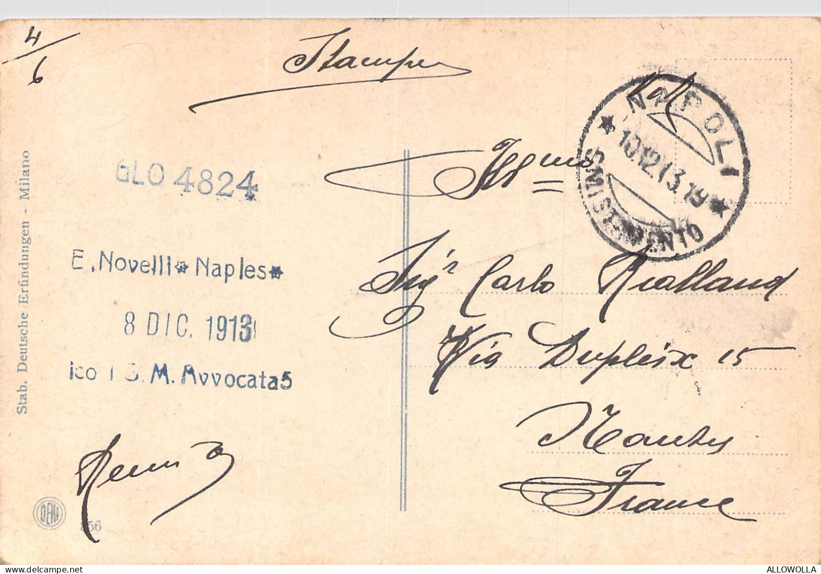 25916 " NAPOLI-RIVIERA DI CHIAIA " ANIMATA-TRAMWAYVERA FOTO-CART.POST. SPED.1913 - Casoria