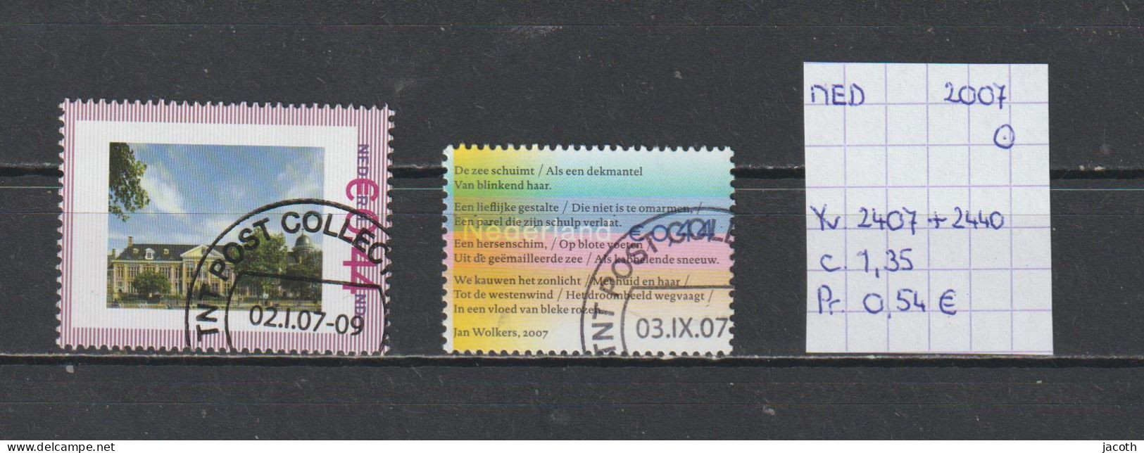 Nederland 2007 - YT 2407 + 2440 (gest./obl./used) - Usati