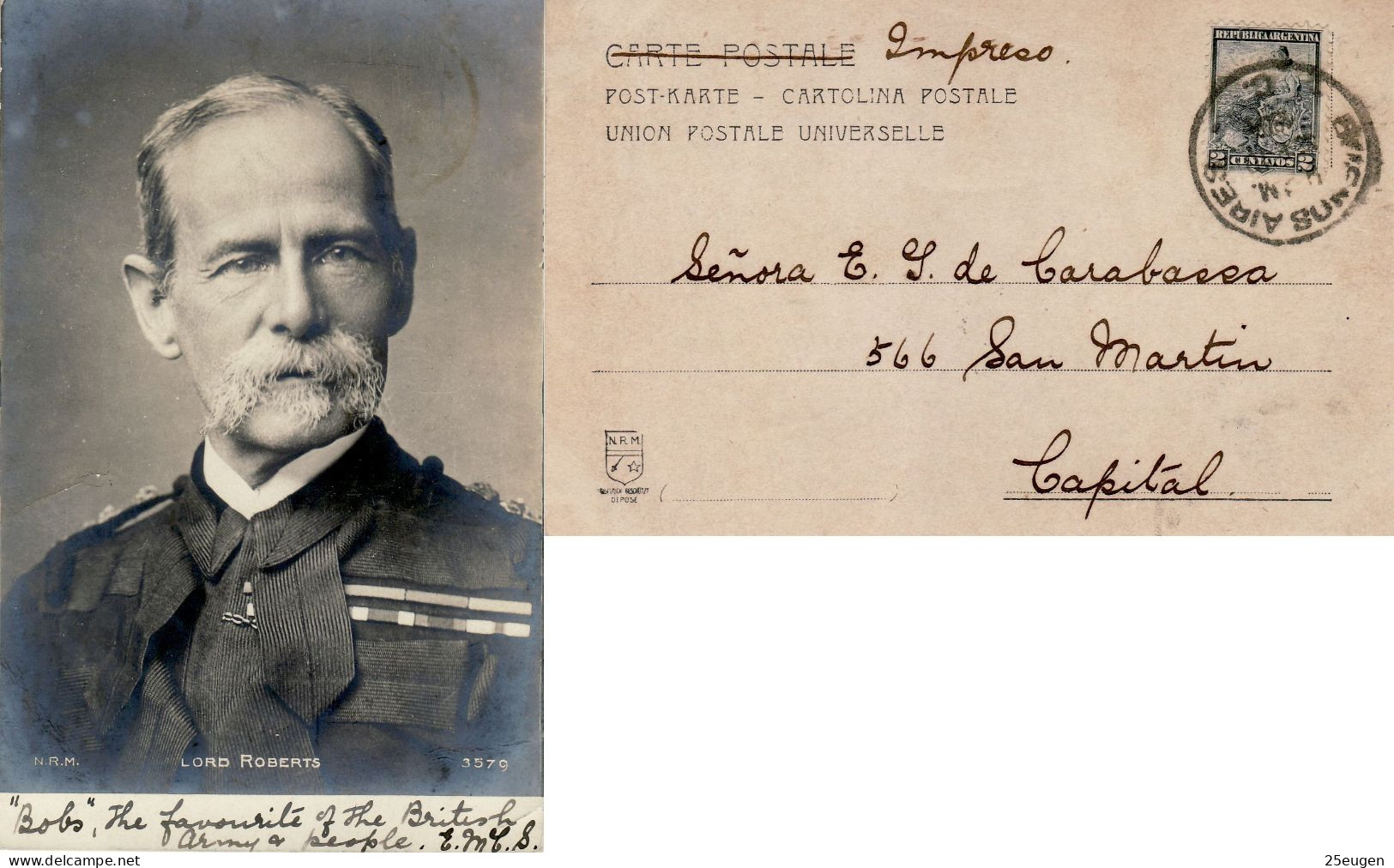 ARGENTINA 1904  POSTCARD SENT TO  BUENOS AIRES - Brieven En Documenten