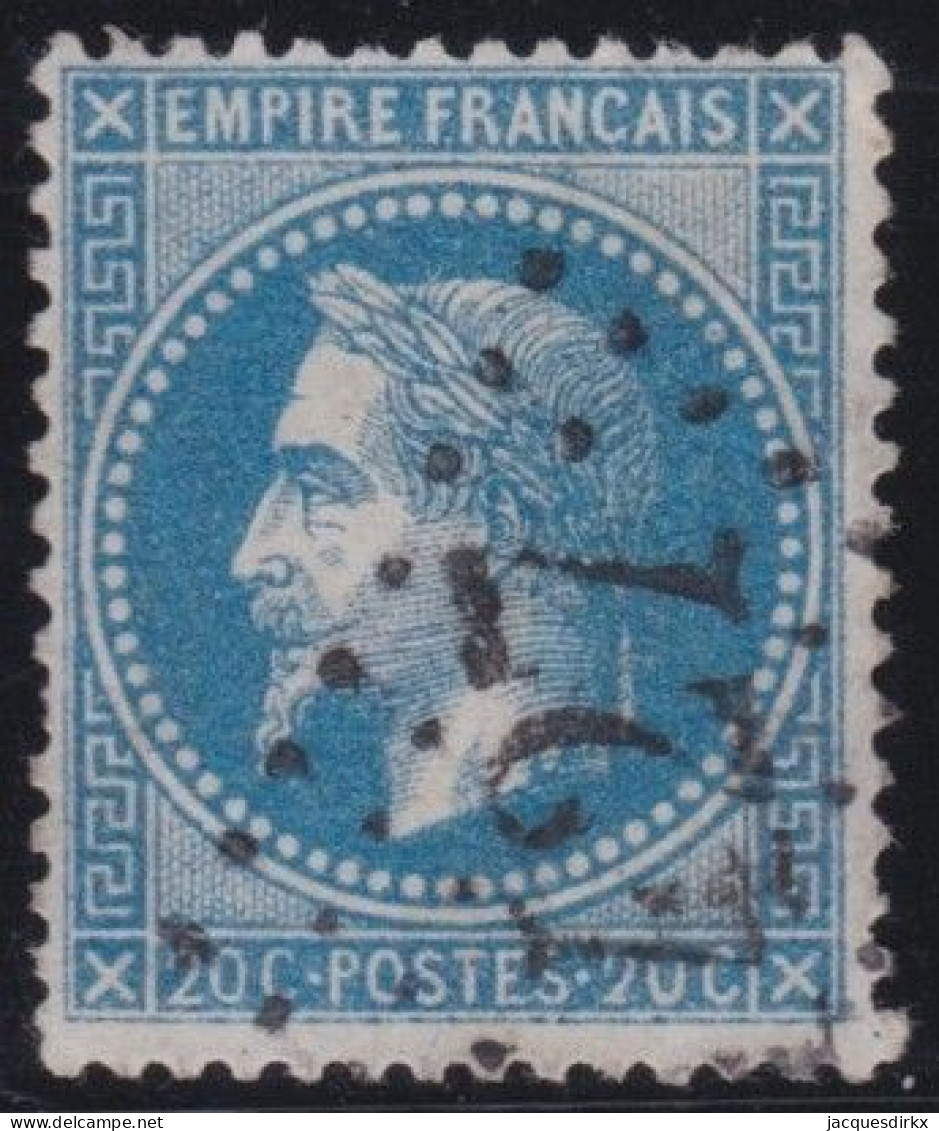 France  .  Y&T   .     28-B A    .   Type  II    .   O      .    Oblitéré - 1863-1870 Napoléon III Lauré