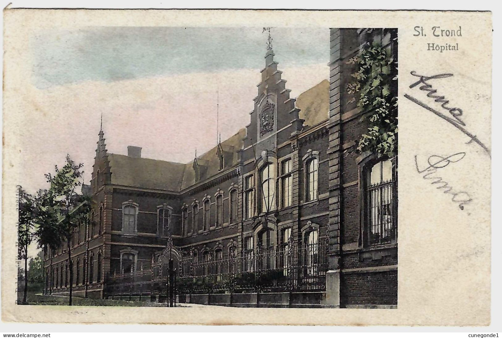 P.K. SINT TRUIDEN / St TROND : Hôpital - Kleur - Gelopen Voor 1906 - J.  - 2 Scans - Sint-Truiden