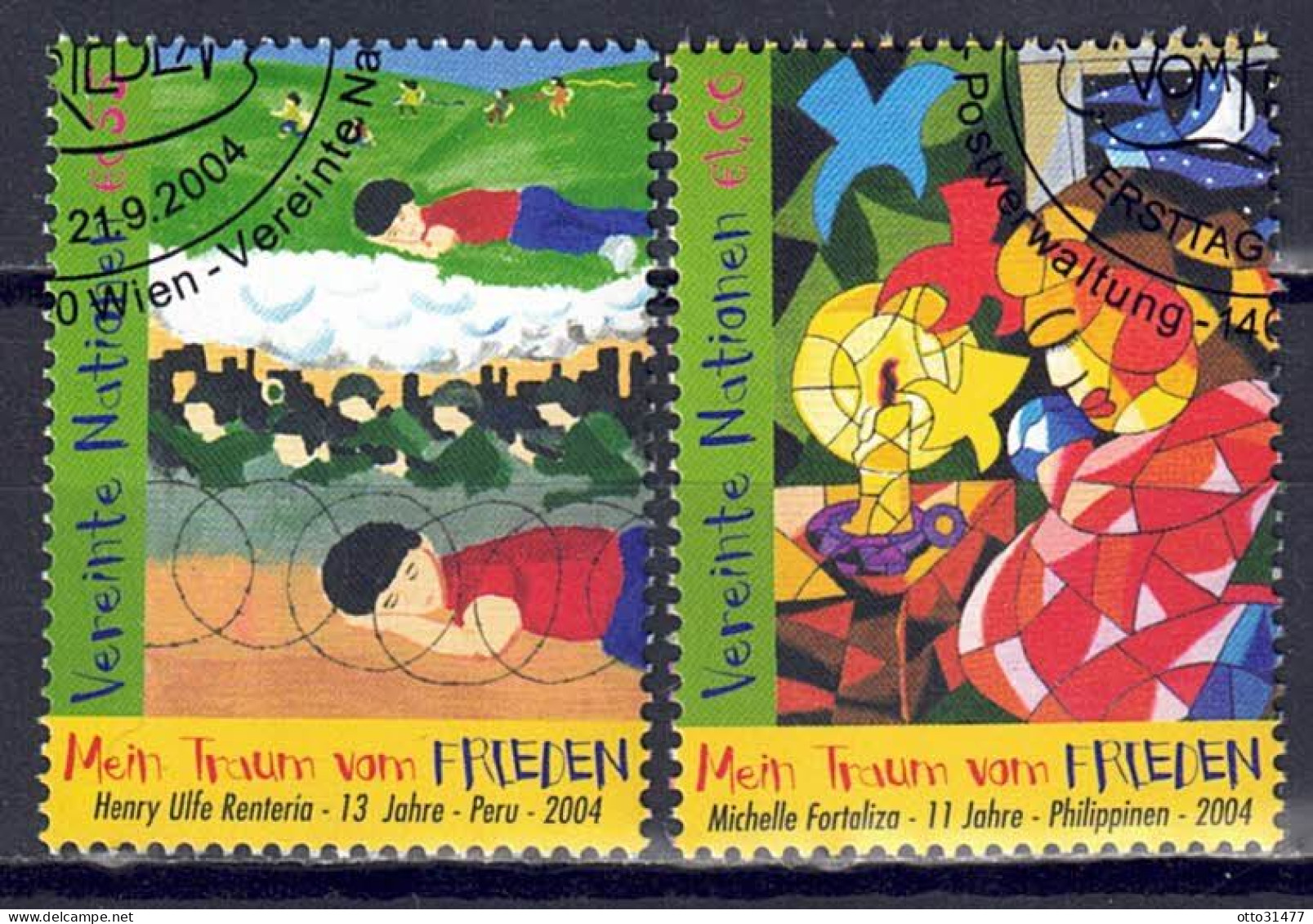 UNO Wien 2004 - Weltfriedenstag, Nr. 428 - 429, Gestempelt / Used - Used Stamps