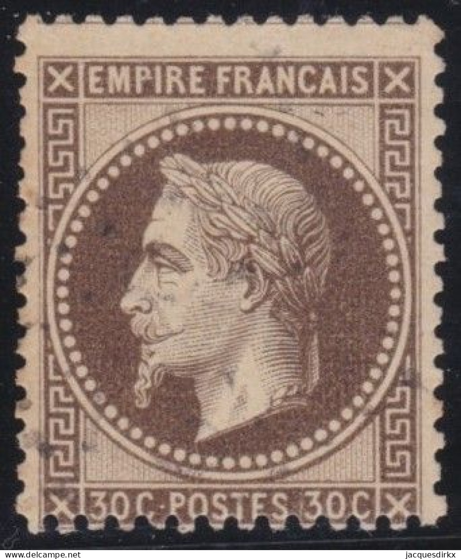 France  .  Y&T   .     30-b (2 Scans)   .   O      .    Oblitéré - 1863-1870 Napoléon III Lauré