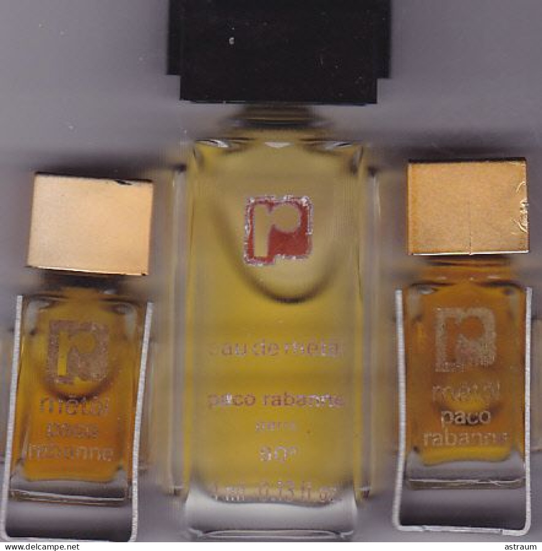 Lot De 3 Miniature Vintage De Parfum - Paco Rabanne - EDT - Pleines Sans Boite 4ml & 2x1,5 Ml - Miniatures Hommes (sans Boite)