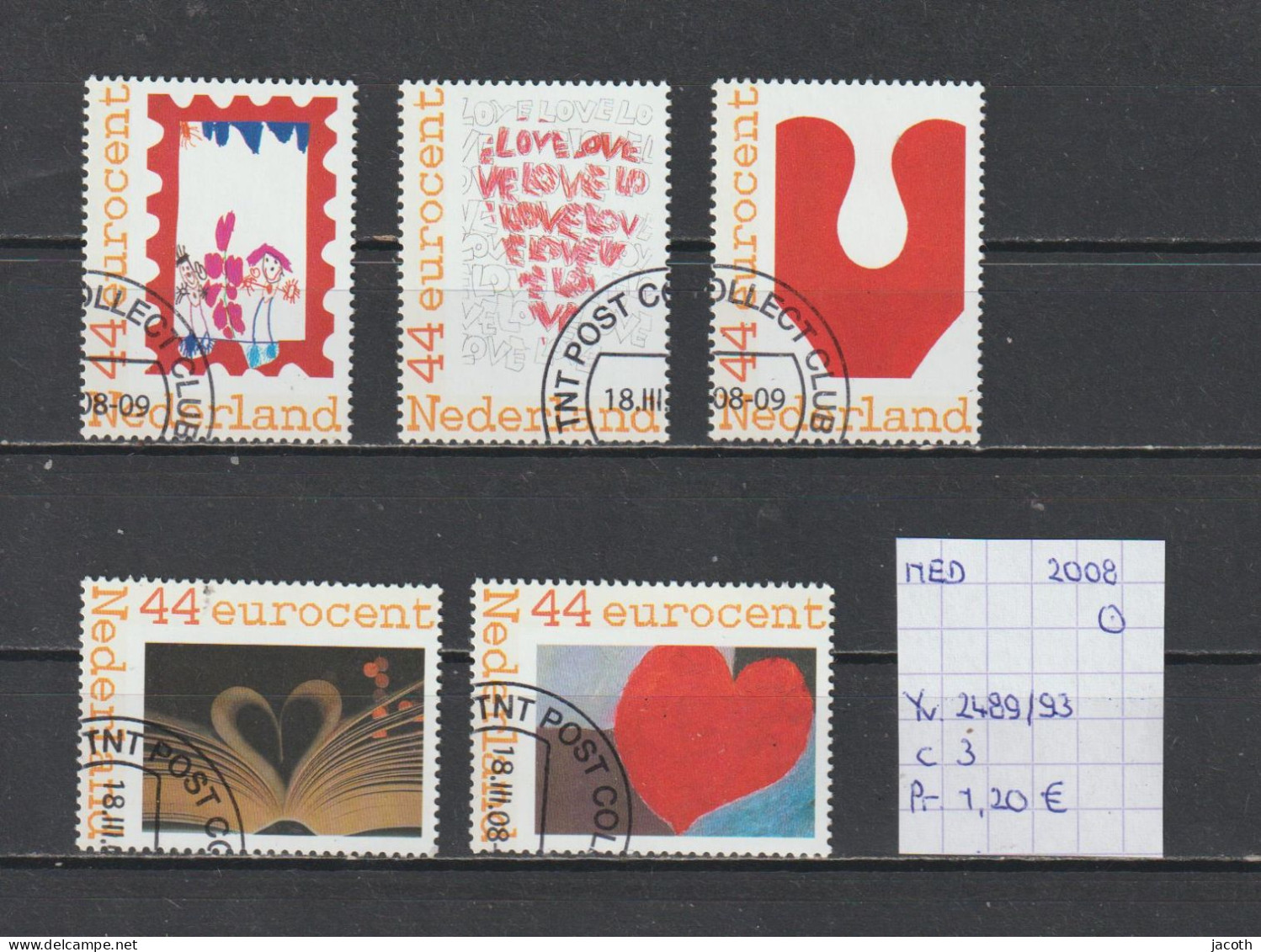 Nederland 2008 - YT 2489/93 (gest./obl./used) - Usati