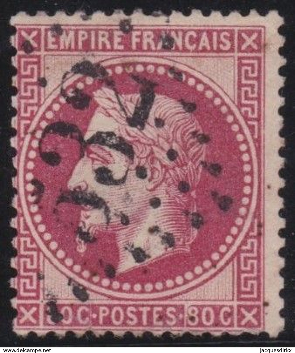 France  .  Y&T   .     32      .   O      .    Oblitéré - 1863-1870 Napoléon III Lauré