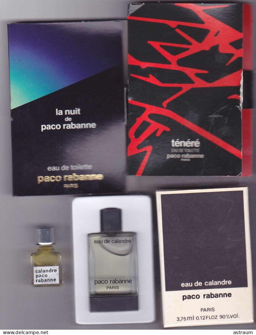 Lot De 4 Miniature Vintage De Parfum - Paco Rabanne - EDT - Voir Descriptif Ci Dessous - Miniaturen Flesjes Heer (met Doos)