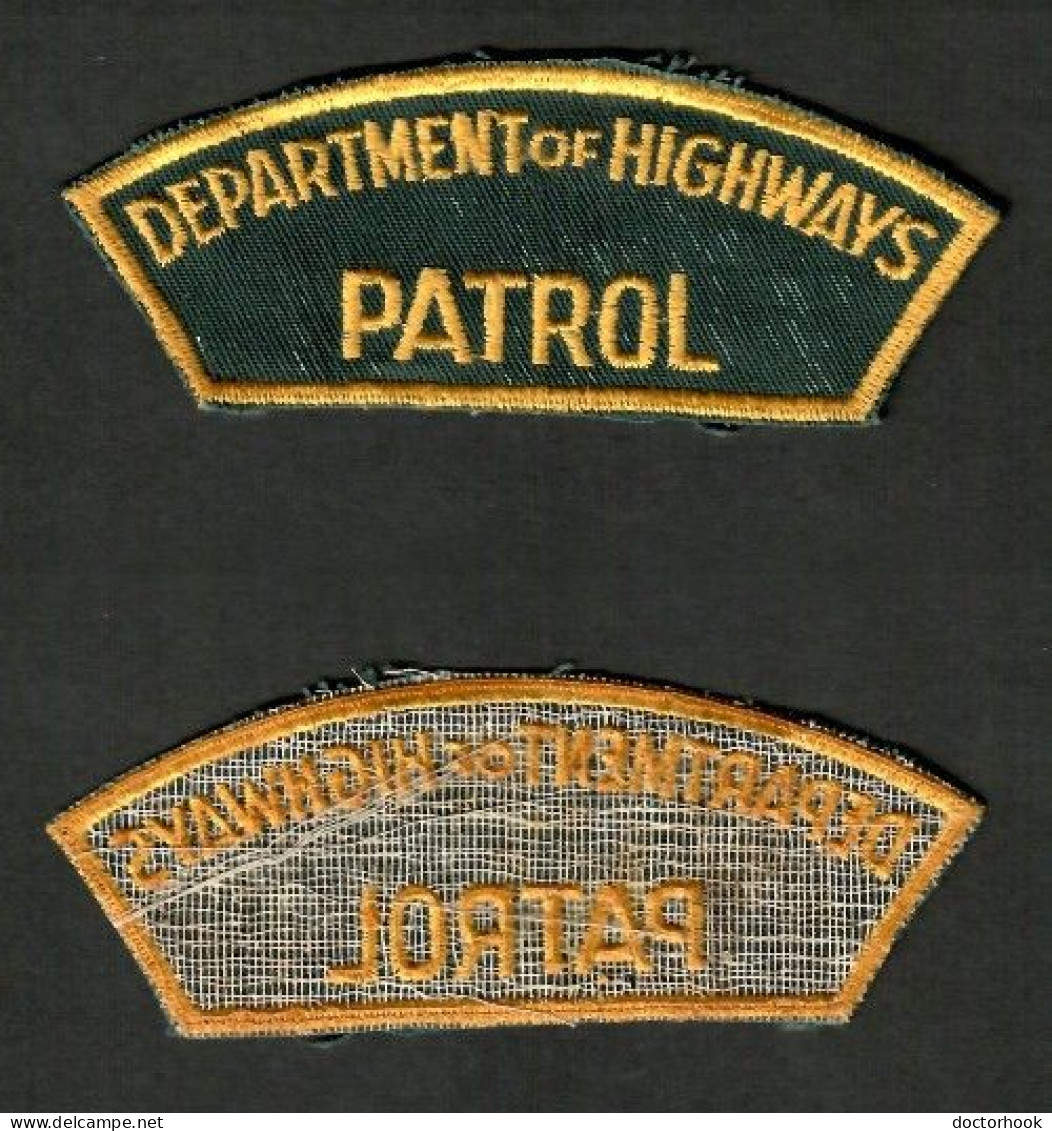 CANADA---VINTAGE "DEPARTMENT Of HIGHWAYS" PATCH (AP-2) - Policia