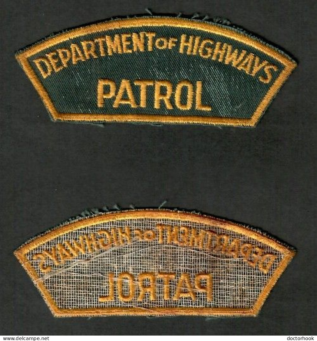 CANADA---VINTAGE "DEPARTMENT Of HIGHWAYS" PATCH (AP-3) - Police & Gendarmerie