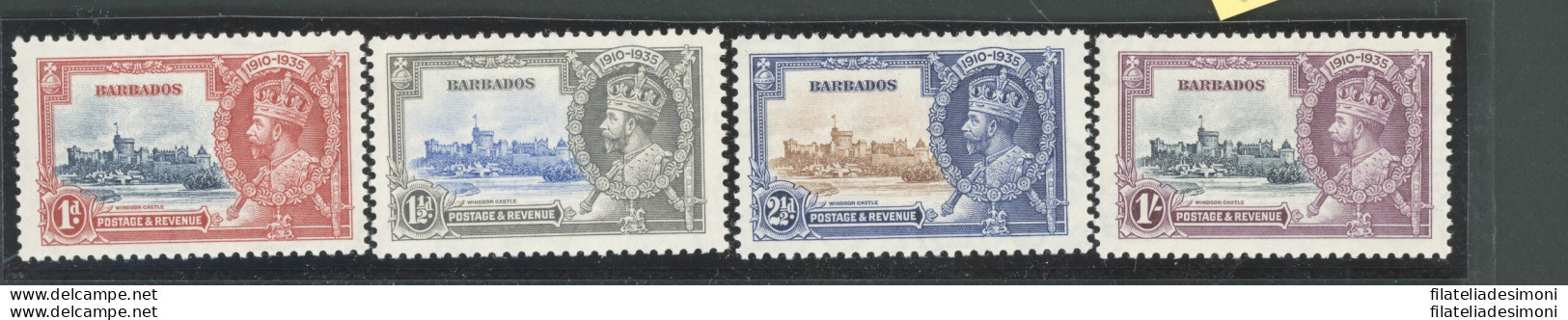 1935 BARBADOS, Stanley Gibbons N. 241-44 - Silver Jubilee - MNH** - Other & Unclassified