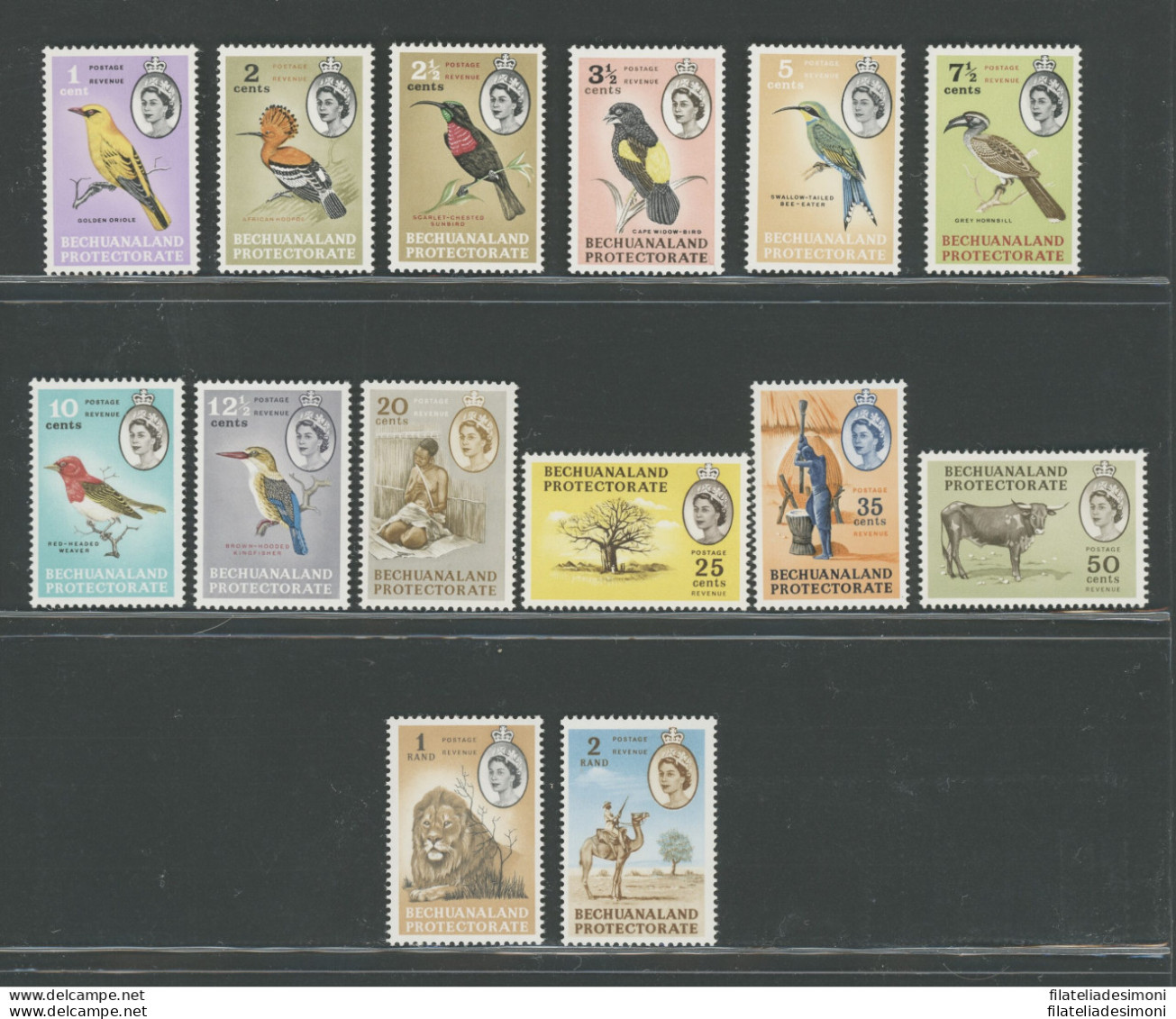 1961 Bechuanaland Protectorate, Stanley Gibbons N. 168-81, Animali, 14 Valori, Serie Completa - MNH** - Autres & Non Classés