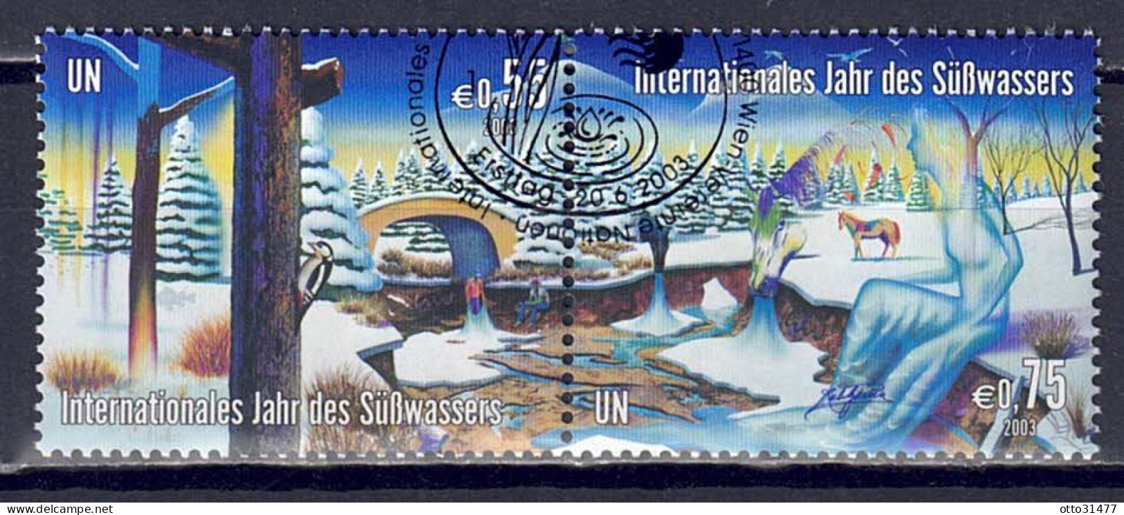 UNO Wien 2003 - Jahr Des Süßwassers, Nr. 393 - 394 Zd., Gestempelt / Used - Usati