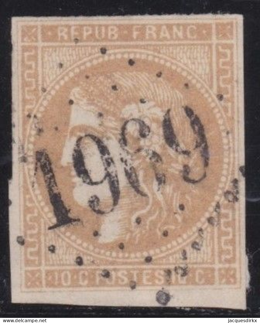 France  .  Y&T   .     43-B   (2 Scans)     .   O      .    Oblitéré - 1870 Emission De Bordeaux