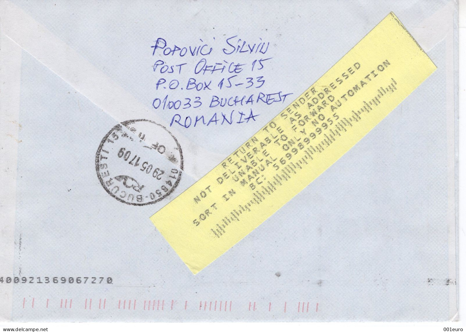 ROMANIA: TRAIN ORIENT EXPRESS, Circulated Cover - Registered Shipping! - Oblitérés